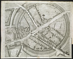 William  Stukeleys plan of Avebury with Church shown on left