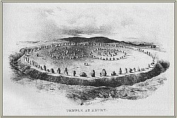 Early 19th cent engraving of Avebury circle layout